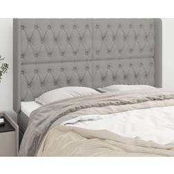 vidaXL Ad Orecchio Grigio Chiaro 163x16x118/128 Cm In Tessuto Testiera