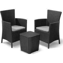 Allibert Balkonset Iowa graphit Lounge-Set, Tisch einschl. 2 Stühle