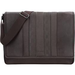 Ted Baker Men's House Check Pu Messenger Bag in Brown, Wayvon O/S