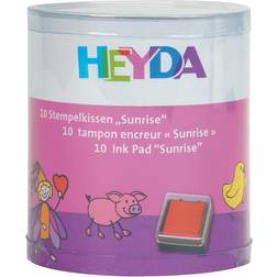 Heyda 204888471 Heyda 20488471 ministämpeldyna set (sunrise) 3 x 3 cm, 10 röda toner sorterade