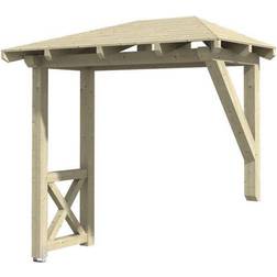 SKAN HOLZ Natur HOLZ Vordach Wismar Typ 3