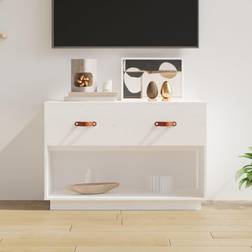 vidaXL 90x40x60 massivt fyrretræ TV-bord