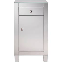 Elegant Lighting 1 drawer 1 door Clear Mirror Storage Cabinet