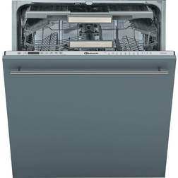 Bauknecht BCIO 3T341 PLET Einbau-Geschirrspüler Edelstahl, Weiß, Grau, Integriert