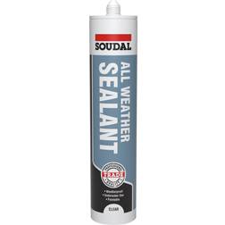 Soudal All Weather Sealant Clear 300ml + Nozzle 1pcs