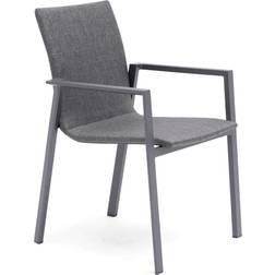 Hillerstorp Borgdala stabelstol Trækul aluminium/grå textilen Havestol