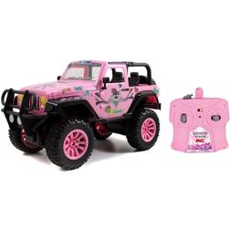 Dickie Toys RC Jeep Wrangler, RC SUV Girlmazing, fjärrstyrd bil, leksaksbil med 2-kanals radiofjärrkontroll, 2,4 GHz, Turbo, inkl. klistermärke, från 6 år, metallisk rosa glänsande