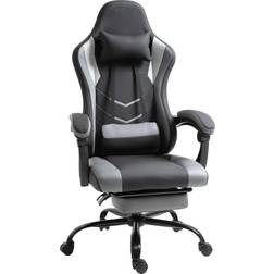 Vinsetto Gaming Chair With Footrest - Black