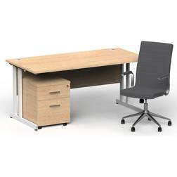 Impulse 1600/800 White Maple 2 Writing Desk