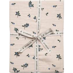 Garbo&Friends Muslin Fitted Sheet Single Blueberry 90x200cm