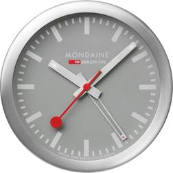 Mondaine Mini Clock Grey Dial, Ø125mm with Alarm A997.MCAL.86SBV