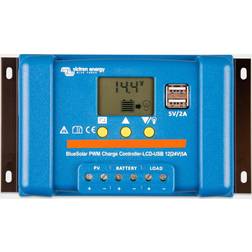 Solcellsregulator victron bluesolar pwm-lcd & usb 12/24v 5a