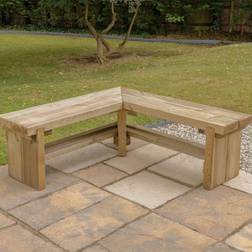 Forest Garden Double Corner Sleeper Garden Bench