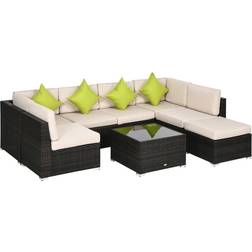 OutSunny 8 Pieces Outdoor Lounge Set