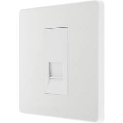 BG Evolve Pearl White Single Secondary Telephone Socket PCDCLBTS1W