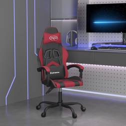 vidaXL Sedia da Gaming Girevole Nero e Rosso Vino in Similpelle