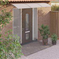 vidaXL Gris, Blanc Abri Protection Pluie 300x100 cm Polycarbonate