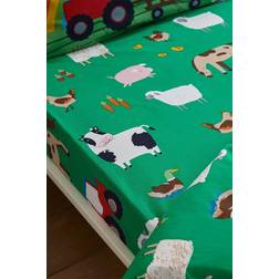 Catherine Lansfield Double Kids Farmyard Animals Easy Care 10 Deep Fitted