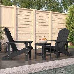 vidaXL Adirondack Chair Outdoor HDPE Anthracite