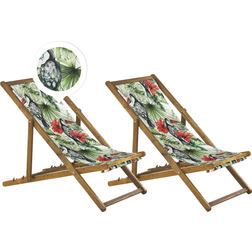 Beliani Set of 2 Folding Deck