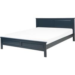 Beliani Cama Doble De Madera Azul Oscuro 160 x 200 cm Olivet