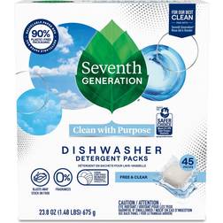 Seventh Generation Packs Détergent Lave-vaisselle 45 Sachets 675 g