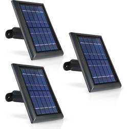 Wasserstein Solar Panel Compatible with Arlo Essential Spotlight and XL Spotlight Camera Only with 13.1 ft. Cable in Black (3-Pack)