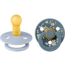 Bibs x Liberty Latex Pacifier 2-pack Capel Dusty Blue Mix Str. 2 latex Str. 2