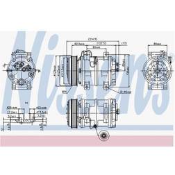 89317 Compresseur De Climatisation DKS15CH 12 PAG 46 R134a