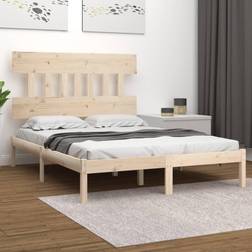 vidaXL Estructura De Cama Madera Maciza 120x190 cm - Marrón