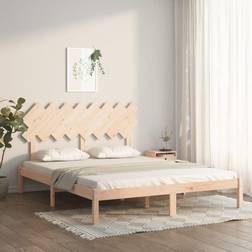 vidaXL brown, 160 Solid Wood Bed Frame Sängram