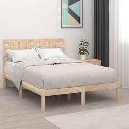 vidaXL brown, 120 Solid Pine Bed Frame Bed