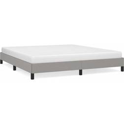 vidaXL Cama Sin Colchón Tela Gris Claro 180x200 cm