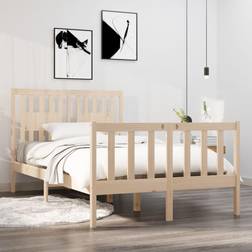 vidaXL brown, 120 Solid Bed Frame Sängram