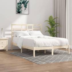 vidaXL Estructura De Cama De Madera Maciza 160x200 cm - Marrón