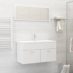 vidaXL 2 Piece Bathroom Furniture Set White Chipboard 900 x 385 x 460 mm