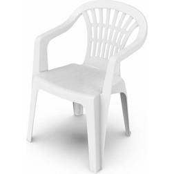 ProGarden Chaise De Jardin Lyra Blanc Résine 56 x 54 x 80 cm