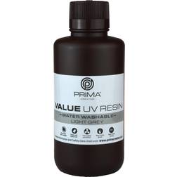 PrimaCreator Value UV/DLP vandvaskbar resin 500 ml, lysegrå