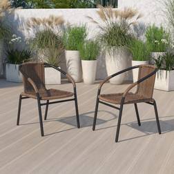 Flash Furniture Lila 2 Pack Garden Dining Chair