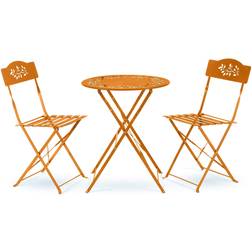 Alpine Corporation MSY100A-OR Bistro Set, Table incl. 2 Chairs