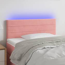 vidaXL À LED Meuble de Chambre 80x5x78/88 cm Rose Tête de lit