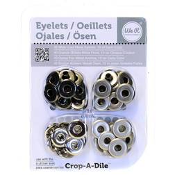 Eyelets Wide 40/Pkg-Cool Metal