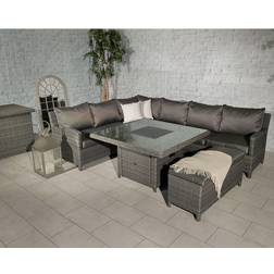 Royalcraft Fire Pit 7pc Deluxe Corner Essgruppe