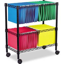 Alera Two-Tier Rolling File Cart, 26w