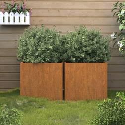 vidaXL Plantekasser 2 stk. 32x30x29 cortenstål Plantekasse
