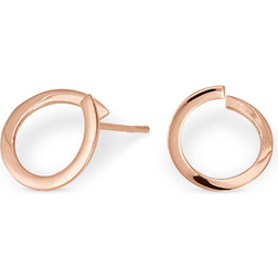 Nordahl Andersen Twisted Flat Roséförgyllt Silver Stiftörhängen 325604-4