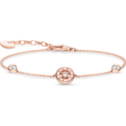 Thomas Sabo Bracelet circles with white stones rose gold plated white A1882-416-14-L19V