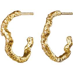 Maanesten Janine Grande Earrings - Gold/Transparent