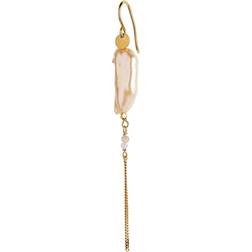 Stine A Long Baroque With Chain Earring - Gold/Pink/Pearl