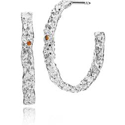 Sistie Silke By Large Creols - Silver Sterling 925